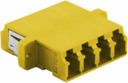 Fiber Optic Adapters LC Quad Yellow 6 Pack with Zircon Sleeves