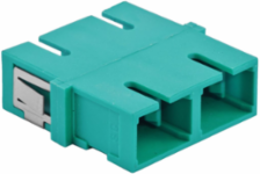 Fiber Optic Adapters SC Duplex Aqua Zircon Sleeves 6 Pack