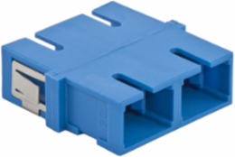 Fiber Optic Adapters SC Duplex Blue Zircon Sleeves 125 Micron 6 Pack