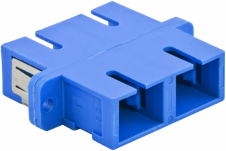 Fiber Optic Adapters SC Duplex Screw Mounting Zircon Sleeves Blue 6 Pack