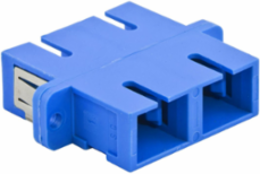 Fiber Optic Adapters SC Duplex Screw Mounting Zircon Sleeves Blue 6 Pack
