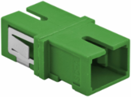 Fiber Optic Adapters SC Simplex, Zircon Sleeves, Green, 12 Pack, 1.750 Inch Width