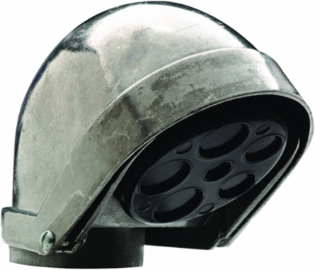 Weather Head 1 Inch Aluminum, Vertical Mounting, Natural Finish
