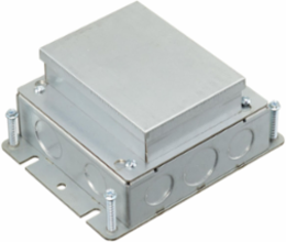 Shallow Stamped Steel Floorbox, Rectangular, 1-Gang, 3.75 Inch Depth