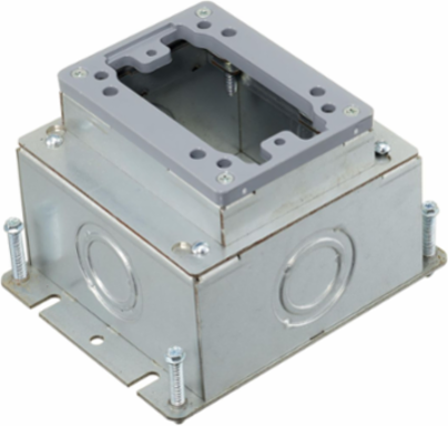 Deep Stamped Steel Box, 1-Gang, 6 x 4.81 x 3.73 Inch, Flush Mounted