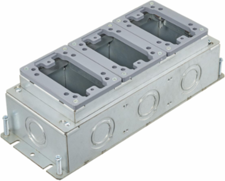 Deep Stamped Steel Box, 3-Gang, 12.5 Inch x 4.81 Inch x 3.73 Inch