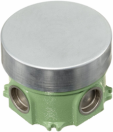 Deep Round Cast Iron Floor Box, 1-Gang, 3.75 Inch Depth, Corrosion Resistant Paint