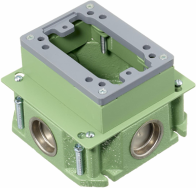 Deep Rectangular Cast Iron Floor Box, 1-Gang, 3.50 Inch Depth