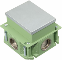 Deep Rectangular Cast Iron Floor Box, 1-Gang, 3.50 Inch Depth