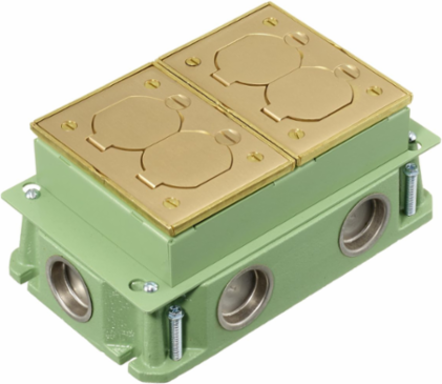 Deep Cast Iron Box, 2-Gang, 8.13 Inch x 4.91 Inch x 3.4 Inch, Corrosion Resistant