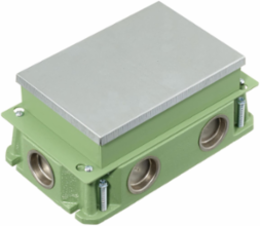 Deep Cast Iron Box, 2-Gang, 8.13 Inch x 4.91 Inch x 3.4 Inch, Corrosion Resistant