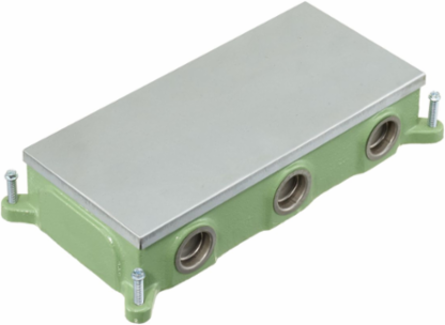 Shallow Cast Iron Floor Box 3-Gang 10.71" x 5.46" x 2.06" Corrosion Resistant