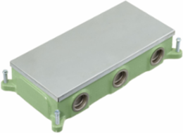 Shallow Cast Iron Floor Box 3-Gang 10.71" x 5.46" x 2.06" Corrosion Resistant