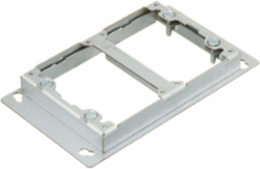 Rectangular Metallic Floorbox, 2-Gang Replacement Adapter, 4.69 x 7.94 x 0.84 Inch