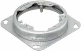 Round Metallic Floorbox 1-Gang Adjustable Adapter, 4.68 Inch x 4.68 Inch x 0.86 Inch