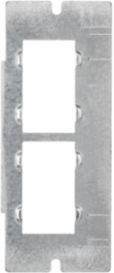 1-Gang Floor Box Plate with 2 Hubbell iStation Openings, 3.75 Inch Width