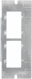 1-Gang Floor Box Plate with 2 Hubbell iStation Openings, 3.75 Inch Width
