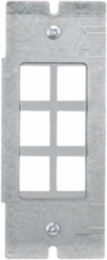 Recessed Floorbox Mounting Plate 2-4-6 Gang, Pre Galvanized Steel