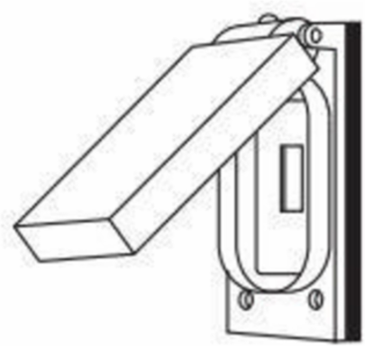 Single Gang Toggle Switch 1 Inch x 3 Inch x 3 Inch, Cast Aluminum Cover