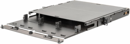 Fiber Rack Mount Enclosure 1U, 3 LGX Panels, 19 Inch Width, Unloaded