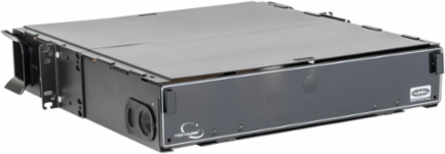 Fiber Rack Mount Enclosure, 2U, 6 LGX Panels, 19 Inch Width, Cold-Rolled Steel