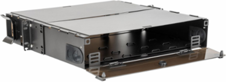 Fiber Rack Mount Enclosure 2U, 9 LGX Panels, 19 Inch Width