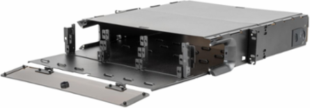 Fiber Rack Mount Enclosure 2U, 9 LGX Panels, 19 Inch Width
