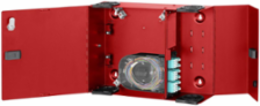 Wall Mount Cabinet, Double Door, 4 LGX Slots, Steel, 15 Inch Width, 11 Inch Height, Red (Unloaded)