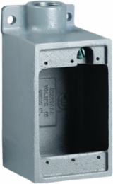 ½ Inch Deep Dead End Device Box, Iron, 7.75 Inch Length, Suitable for Wet Locations