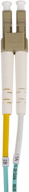 Fiber Optic Patch Cord, OM4 Duplex, LC-LC, 2 Meter, Riser PVC, Aqua