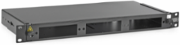 Fiber Optic Rack Mount Enclosure 1U, 3 FSP Panel, 16 Gauge Steel