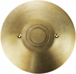 Brass Finish Furniture Feed Cover/Flange, 1-1/4"/2" KO, 7.700 Inch Width