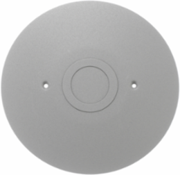 Low Voltage Flush Furniture Feed Cover/Flange, 1-1/4"/2" KO, Gray Finish