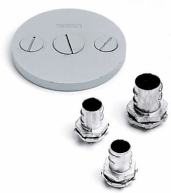 Flush Furniture Feed 3 Service Cover Flange, Gray Finish, 3 Inch Core