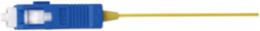 Fiber Optic Pigtail SC Single Mode 3 Meter Length, Glass Fiber, Yellow