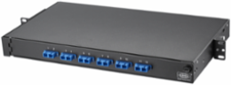 Rack Mount Panel with 12 SC Duplex Adapters, 14.6 Inch Width, Loaded
