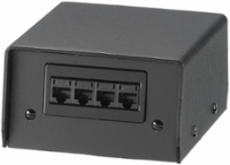 Fire-Rated Black 2-Gang Pedestal for 2 Inch to 7 Inch Floors