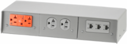 Fire-Rated Poke-Through Pedestal, 6-Gang for 2-1/4 to 7 Inch Floors