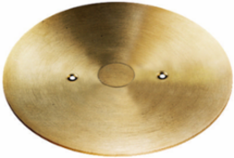 Brass Finish Flush Furniture Feed Cover Flange, 8.4 Inch Width, Single Service