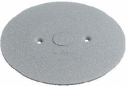 Flush Furniture Feed Poke-Through with Gray Aluminum Cover Flange, 3/4 Inch K.O.