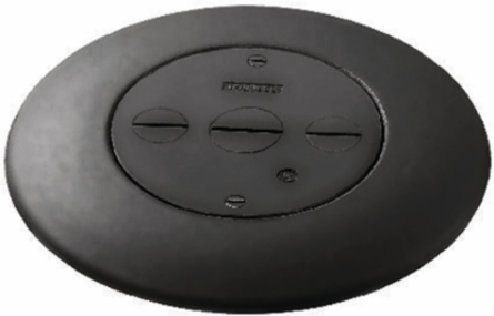 Flush Furniture Feed - Black Finish, 3 Service, 3 Inch Core Hole