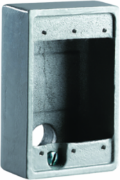 Aluminum Shallow Device Box, 3/4 Inch Hub, 18.0 Cubic Inches, Wet Location Suitable