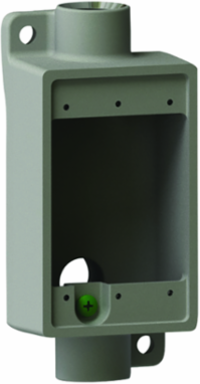 Aluminum Shallow Device Box 3/4 Inch, 1 Outlet, Wet Location Suitable, Gray