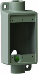 Aluminum Shallow Device Box 3/4 Inch, 1 Outlet, Wet Location Suitable, Gray