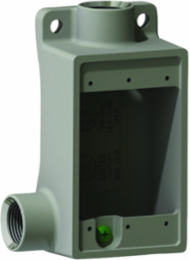 Aluminum Device Box 1/2 Inch, 1 Outlet, 2 Inch High, Suitable for Wet Locations