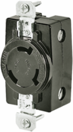 Industrial Flush Receptacle 30A 28VDC 2-Pole 3-Wire Size 3.28 x 1.71 x 1.14 Inch