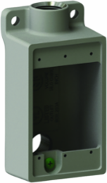 Aluminum 3/4 Inch Shallow Feed Thru Device Box, 1 in x 1 in x 2 in Size