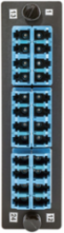 Fiber Optic Adapter Panel, 24 Port, H4 Opening, 6 LC Quad, Blue