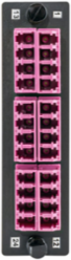 Fiber Optic Adapter Panel 24 Port H4 Opening 6 LC Quad Ceramic Violet