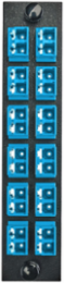 Fiber Optic Panel Adapter 24-Fiber LC Duplex 12 Ports Blue